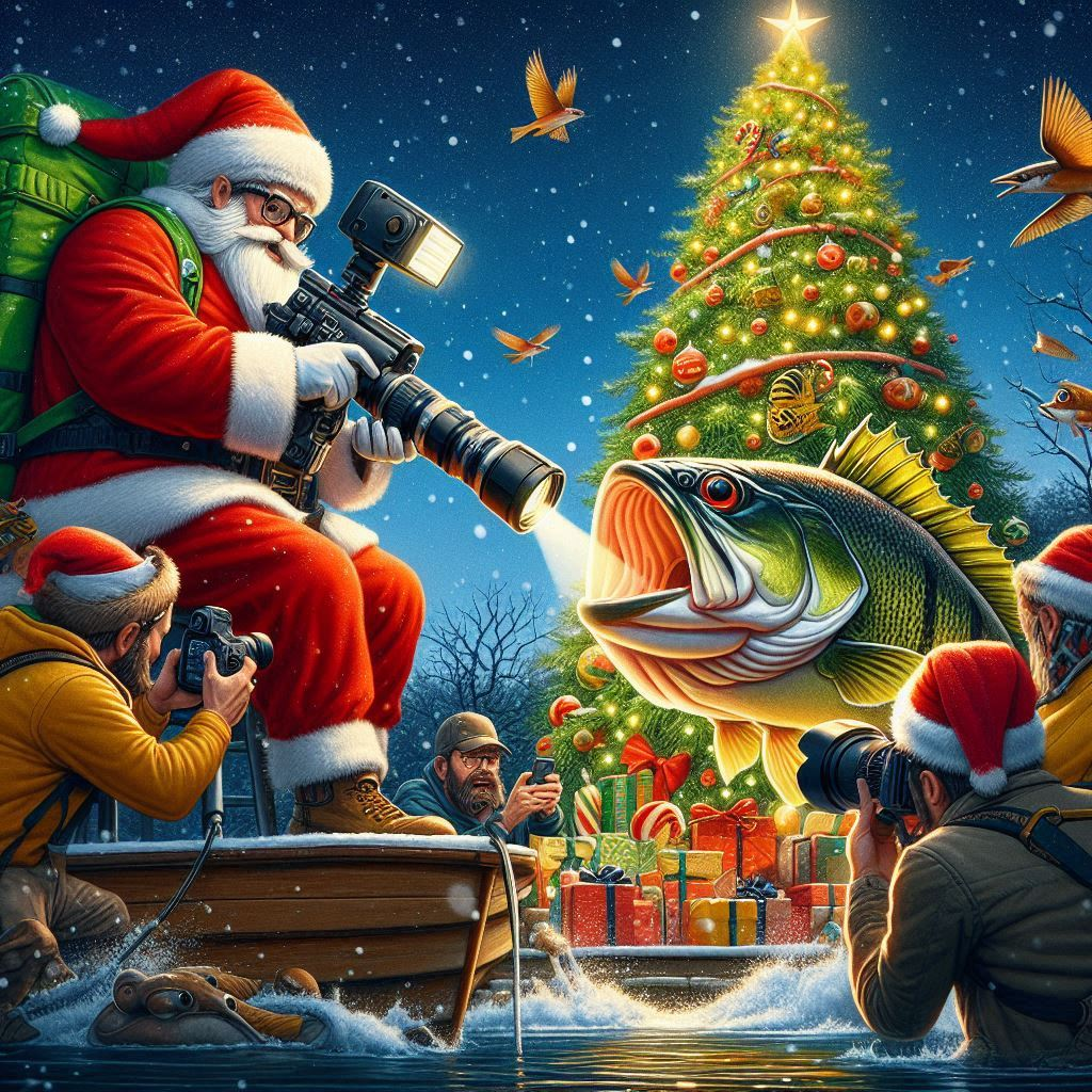 desafios, concorrentes, big bass Christmas bash, pesca, preparativos, condições climáticas, comportamento dos peixes, gerenciamento do tempo, navegação, competição, sustentabilidade ambiental